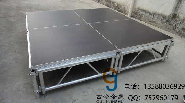 铝合金舞台拼装轻便折叠移动舞台可调节雷亚舞台 铝合金桁架t台
