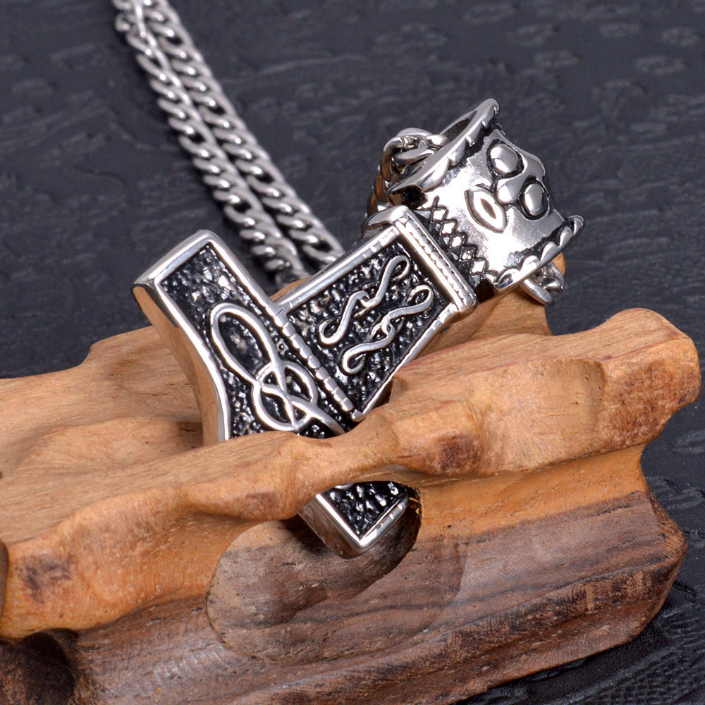 欧美时尚大片雷神之雷公锤吊坠项链 复古男士雷公锤项链 厂直销