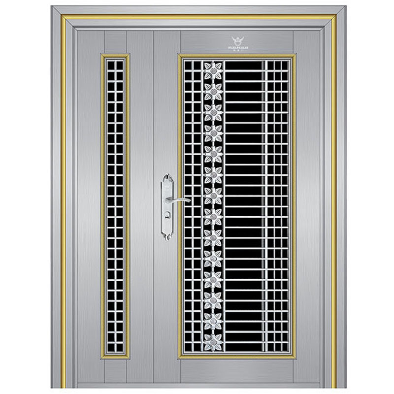 防盗门厂家批发 不锈钢门 简约高档不锈钢平开门 银色水密性强