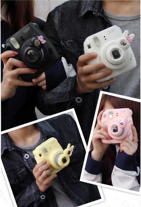 富士拍立得相机7s/mini8s通用 卡通兔子rabbit自拍镜近摄镜滤镜