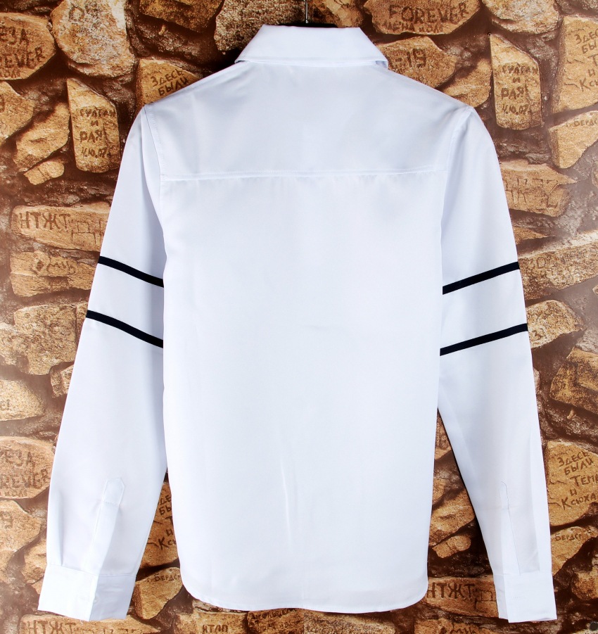 日潮牌打底衬衫男冬韩版系学生林弯弯男士白衬衫长袖男生白色衬.