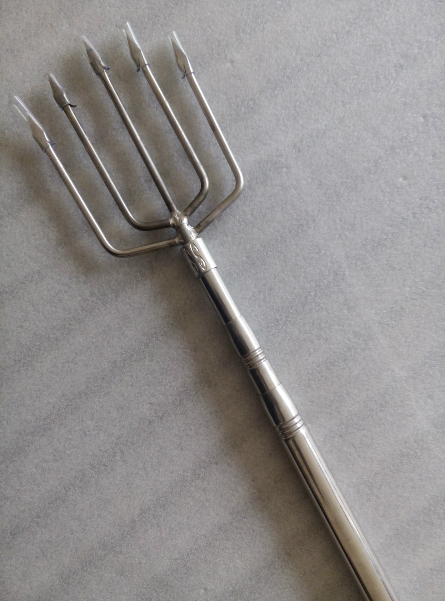 垂钓用品渔具 15公分 18公分不锈钢鱼叉 五齿大小鱼叉