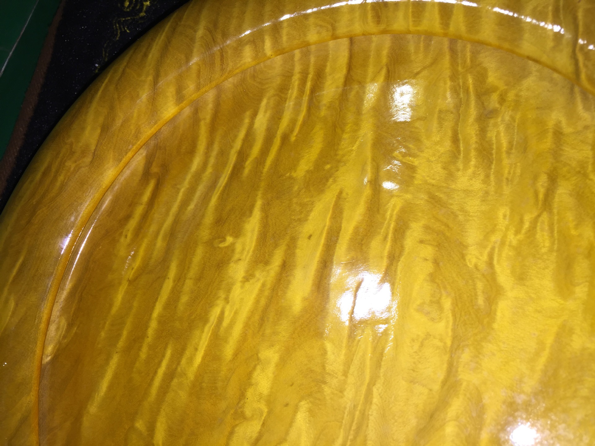 精品金丝楠满水波笔洗 文房用品 黄金樟木工艺品 商务收藏礼.