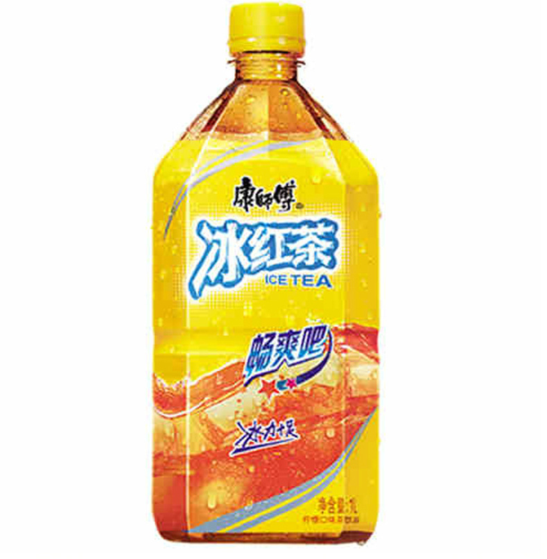 供应 康师傅饮料瓶装冰红茶(柠檬口味茶饮料)1l大瓶装饮料批发