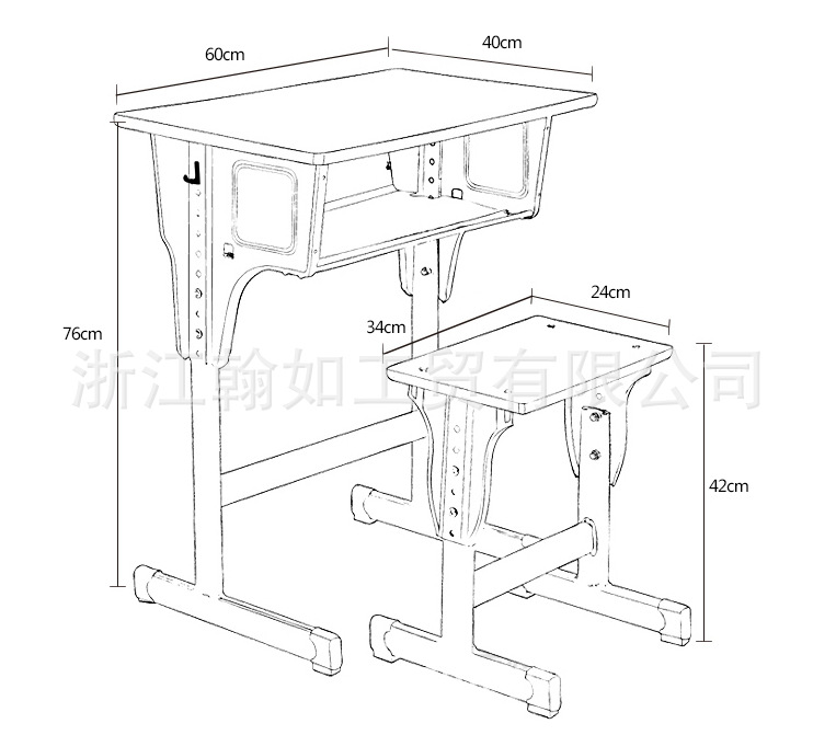 翰如高中生课桌椅批发培训学校辅导班可升降单人学生课桌厂家直销