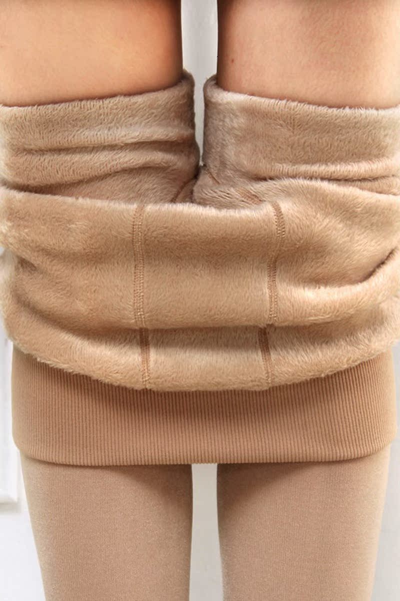 秋冬季成人肉色打底裤加厚加绒肤色舞蹈九分保暖裤无缝一体裤批发