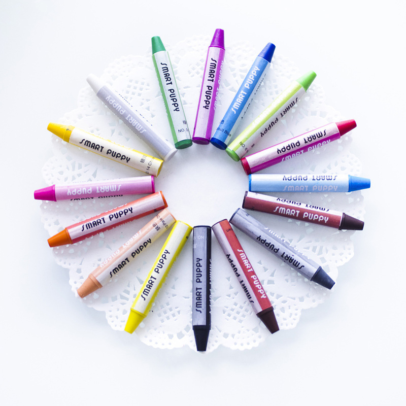 现货正品聪明狗25色 蜡笔儿童 油画棒 颜色笔 不掉色 颜色鲜艳
