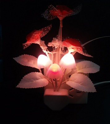 七彩蘑菇灯 led七彩光控蘑菇丁香小夜灯 创意感应灯地摊广告礼品