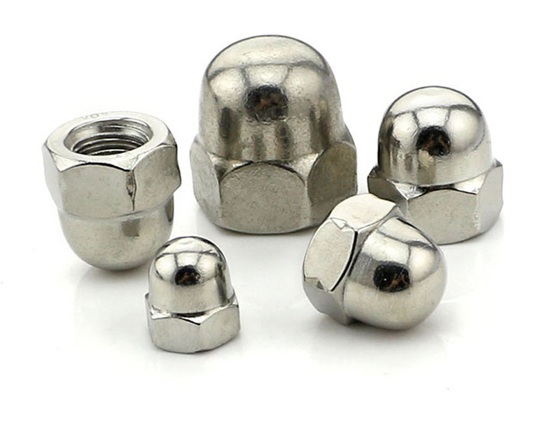 304不锈钢盖形螺母现货供应 球头螺母 带帽 一体盖形螺母 m8(百只装)-