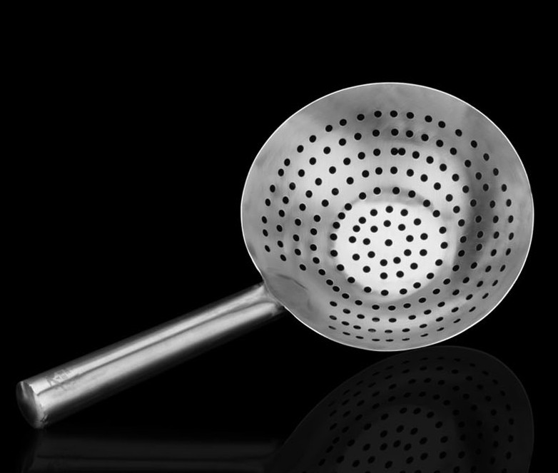 厂家直销无磁不锈钢油漏勺 油炸 大漏油鼓漏油格 厨房用品创意