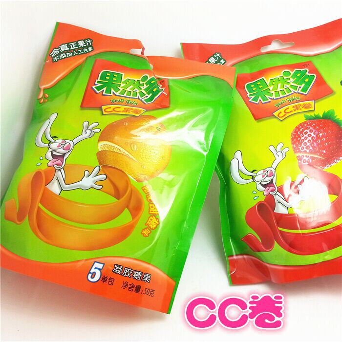 【果然多】50g双果卷 cc糖果卷口味