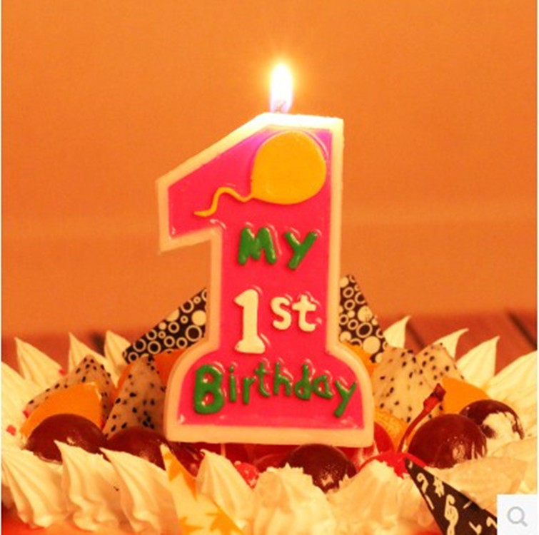 大号生日蜡烛宝宝儿童1周岁数字蜡烛男孩女孩周岁生日派对用品