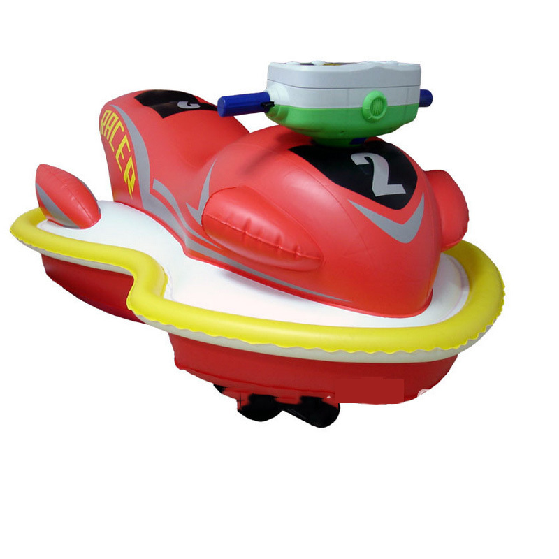 厂家定制水上娱乐成人充气摩托艇儿童电动游乐艇