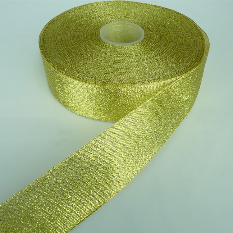 4cm金色银葱缎带织带包装带礼品带丝带 婚庆用品服装辅料diy饰品