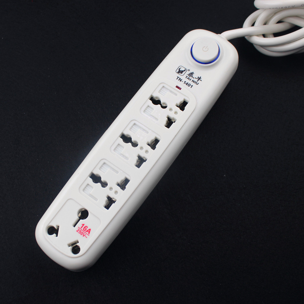 外贸** 泰牛新款欧标排插带线 出口开关插座 欧标接线插座-垃圾处理设