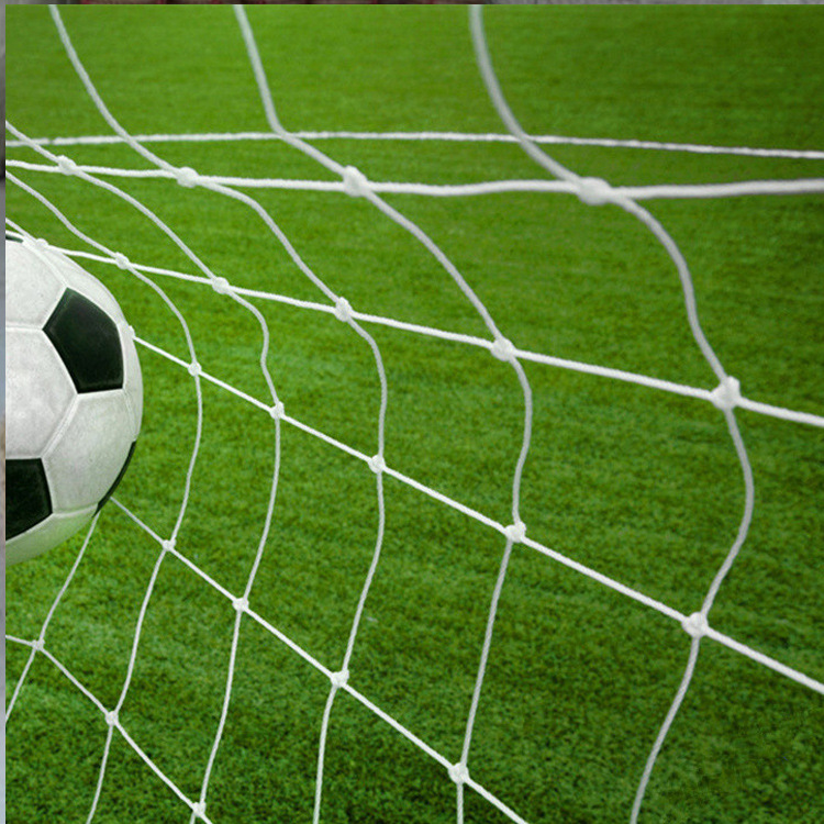 5人制聚乙烯标准足球网pe白色足球比赛训练网门足球门配套产品