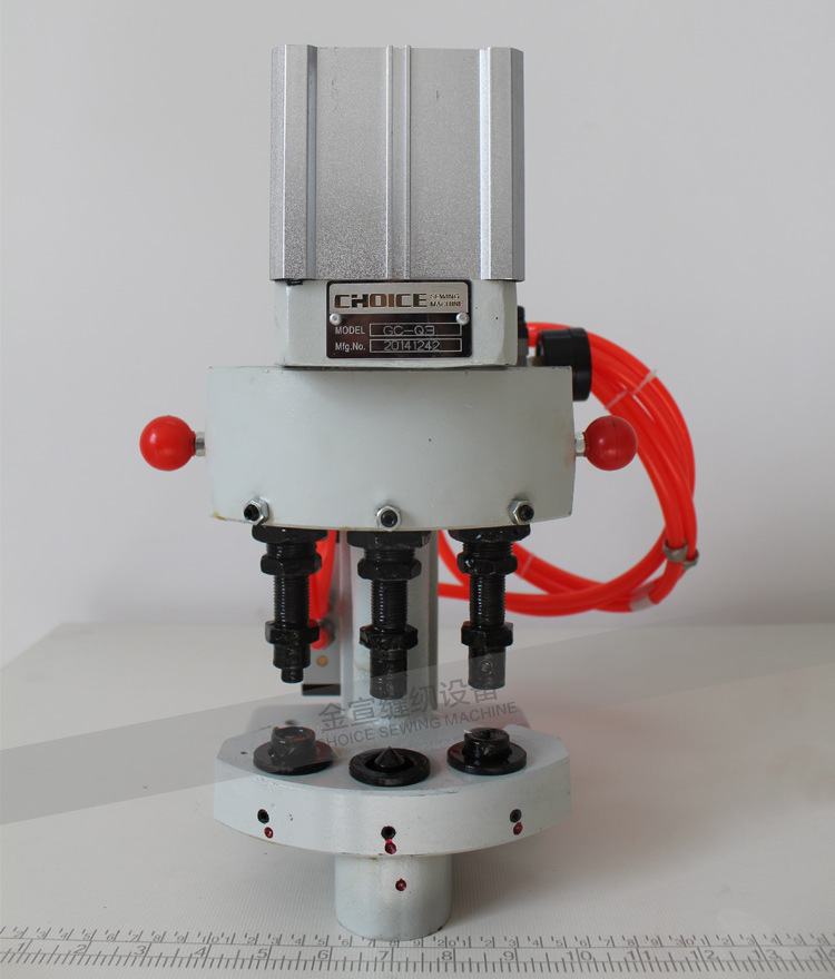 厂家直销单头三头气动装钮机gc-q1 choice装钮机 钉钮机 钉扣机