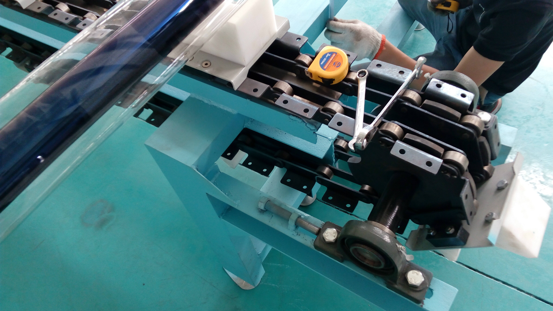 光伏太阳能管局部涂装生产线 非标自动化机械设备链条输送线 定制