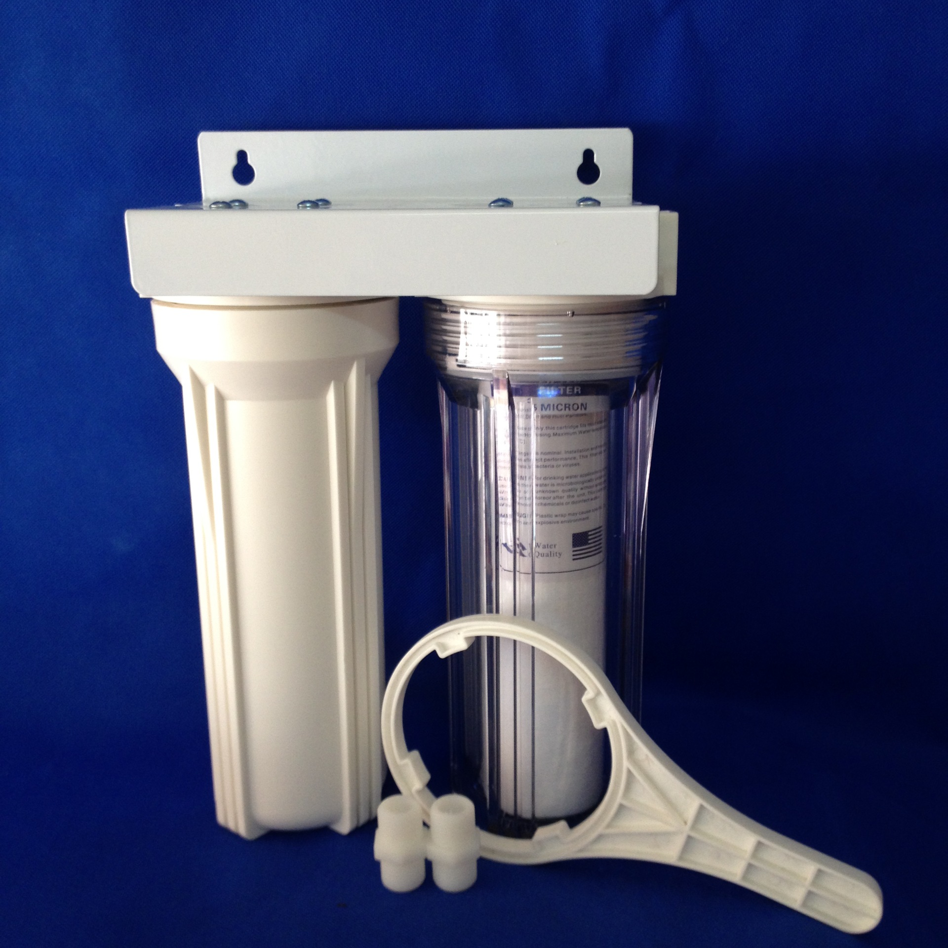 供应双级净水器 一级透明前置过滤器 管道净水机