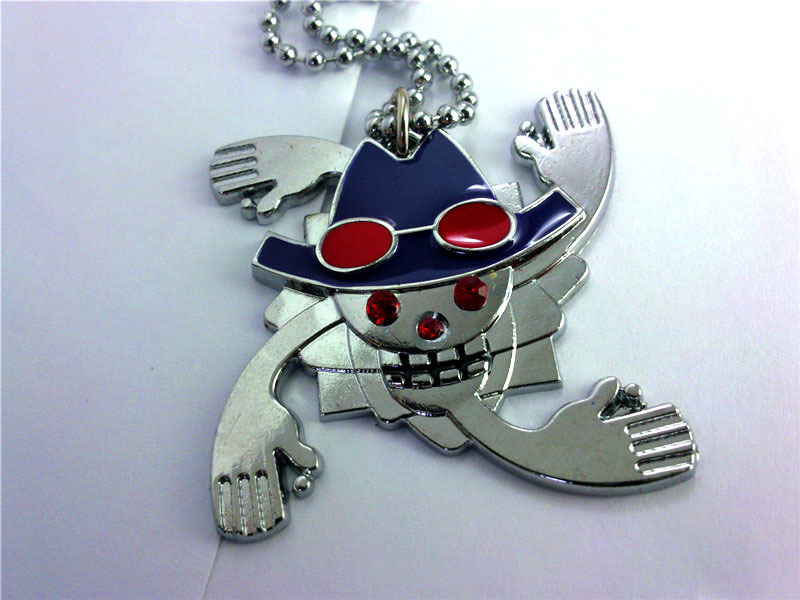 海贼王周边 罗宾标志项链 钥匙扣 金属吊坠 动漫周边批发