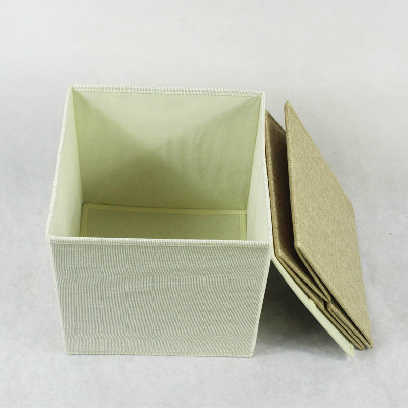 纯色正方形无盖室内衣物收纳盒批发 家居可折叠收纳盒子 厂家直销