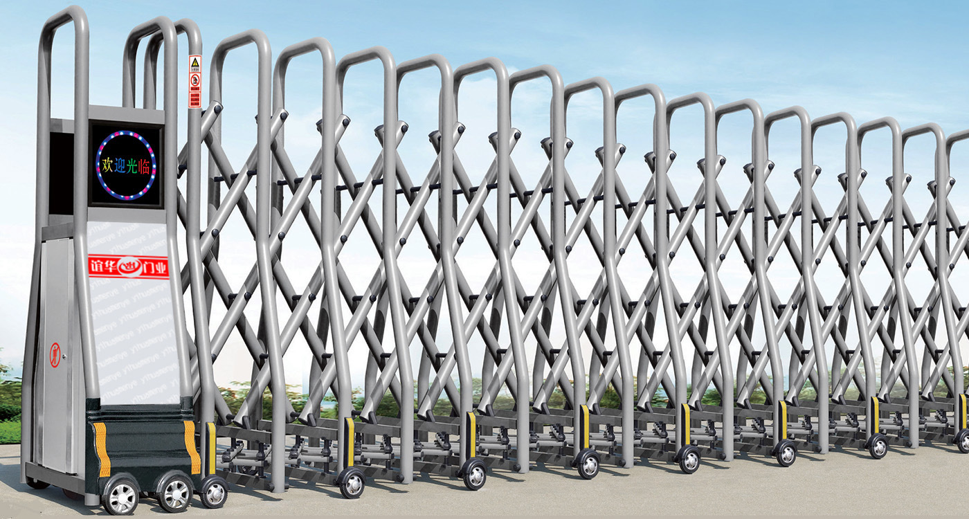 厂家直销铝合金无轨电动伸缩门 厂房大门 仿古灰伸缩门古铜电动门