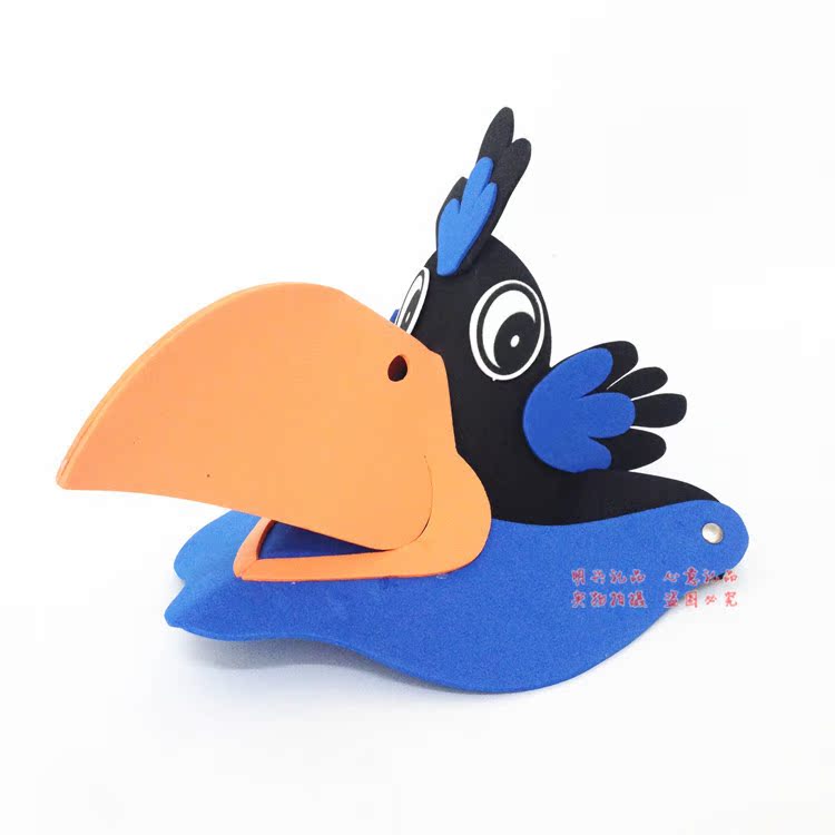 eva小乌鸦头饰乌鸦与狐狸故事游戏表演道具幼儿园舞会派对用品