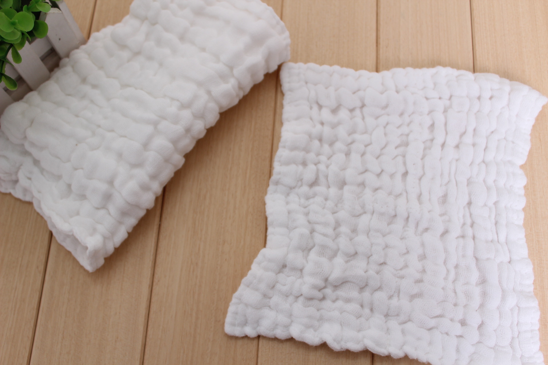 医用级水洗纱布方巾 宝宝纯棉6层纱布口水巾 无荧光 30*30 吸汗巾