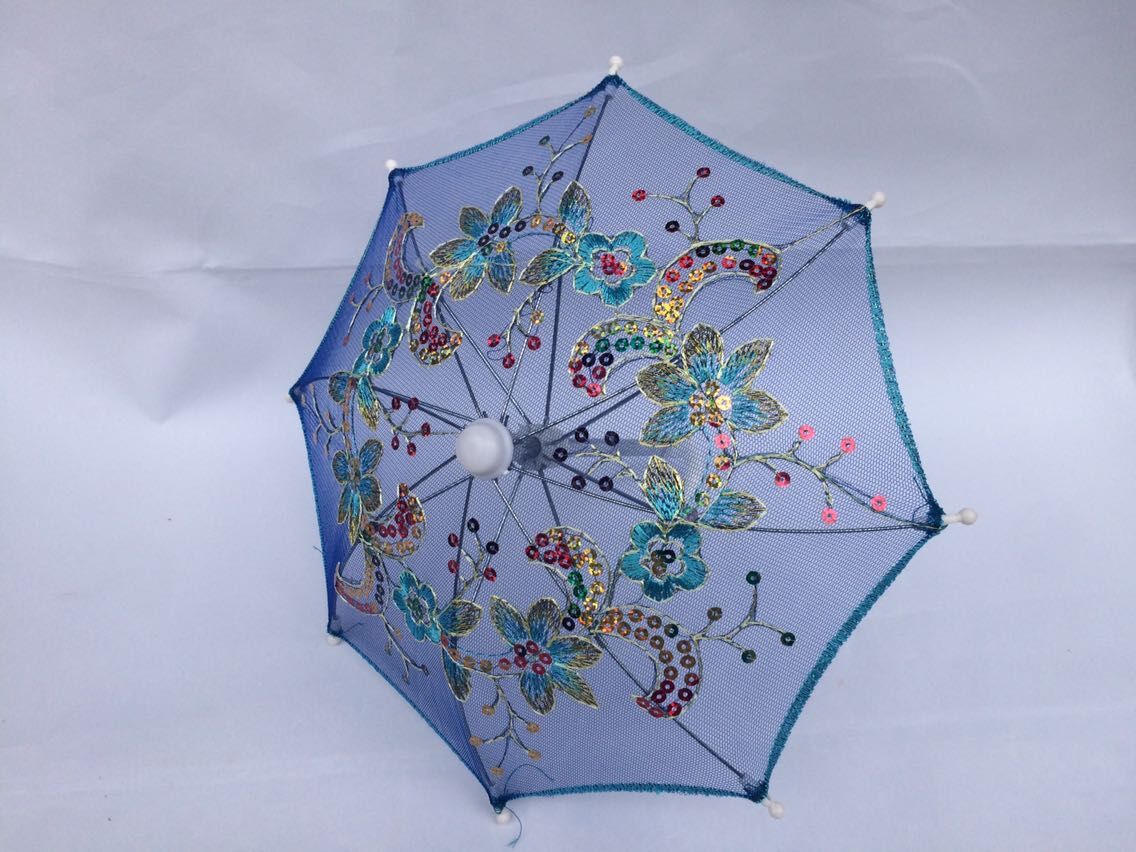 蕾丝绣花伞 精致绣花彩片工艺伞 儿童玩具伞 家居装饰伞 景区热卖