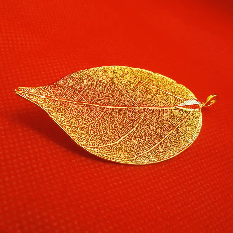 金叶子 金树叶 镀金叶子 合金吊坠 挂件毛衣链 配饰 项坠 项链