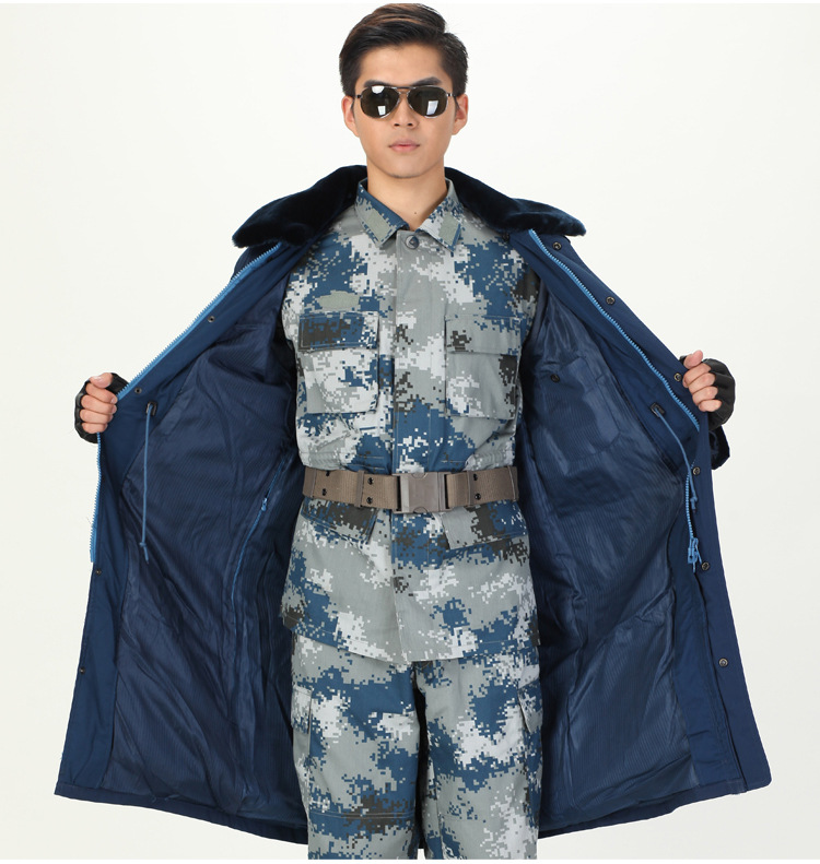 批发正品大衣冬季保安物管执勤户外防寒服 加厚加长保暖批发供应