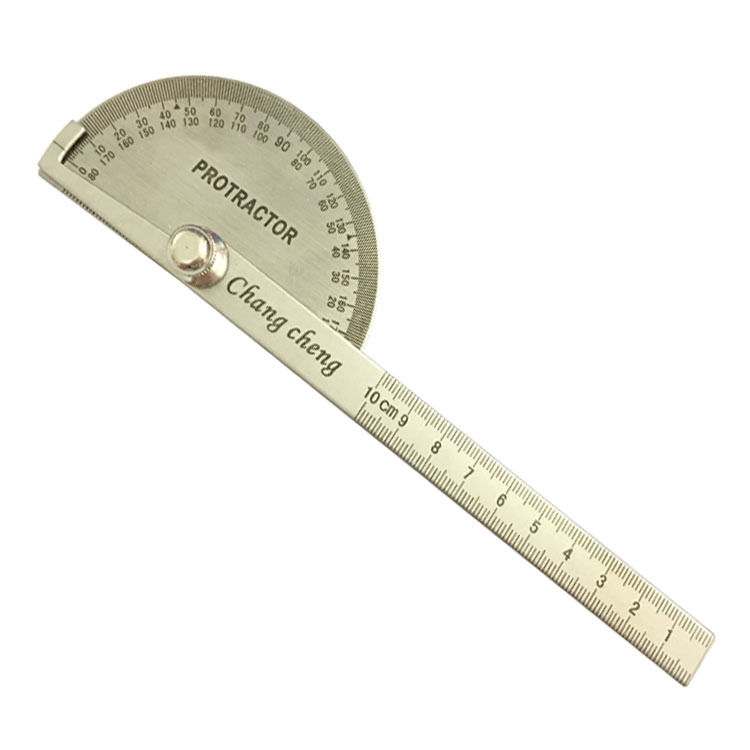 180度调整式半圆分度规 角度尺 角度测量仪 万能角尺 简易量角器