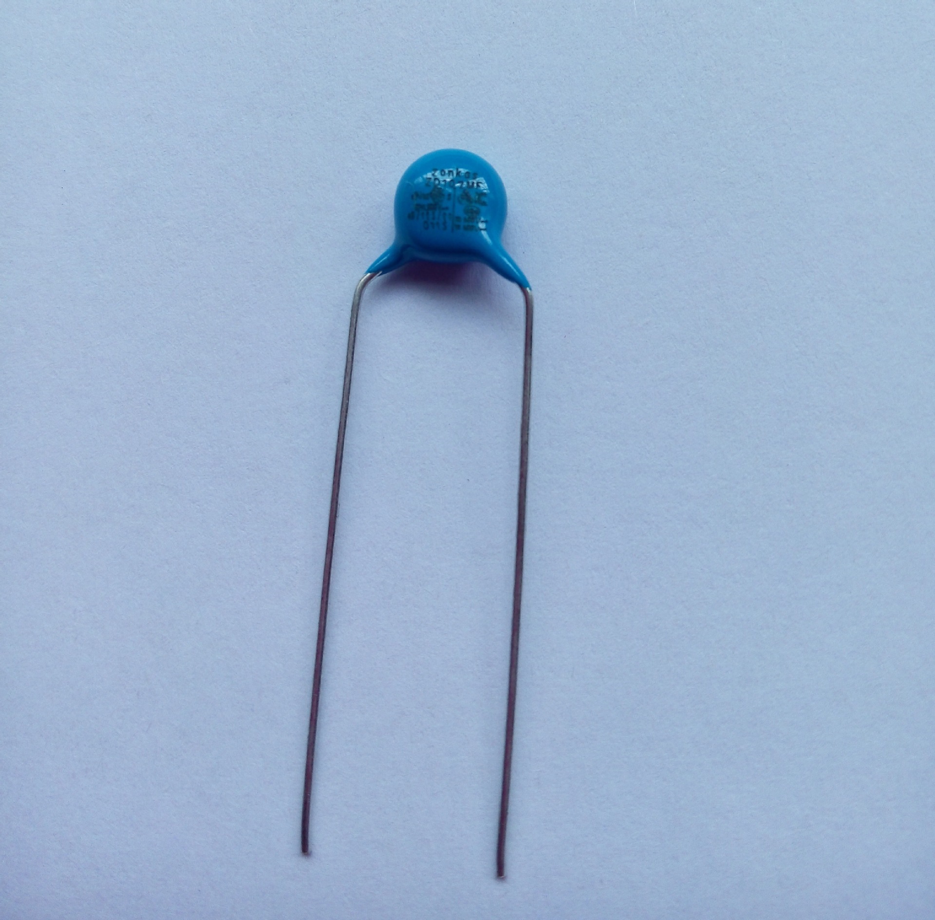 zonkas 陶瓷瓷片安规y电容器y1 102m/500vac y5v10*25 蓝色