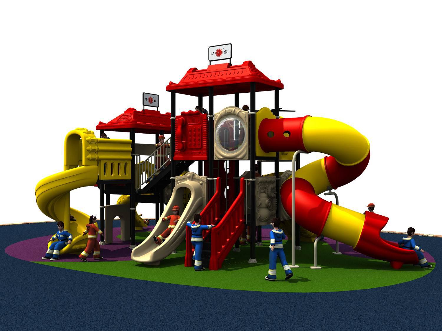 浙江华东hd14-026a户外工程塑料儿童大型幼儿园滑梯小区滑梯