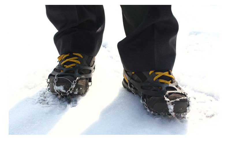 锐爪冰爪防滑鞋套8齿不锈钢登山雪爪攀岩登山户外用品硅胶冰抓