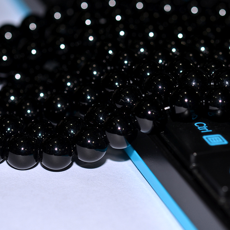 光珠玻璃珠透明珠 高级水晶玻璃珠 黑色水晶珠圆珠批发