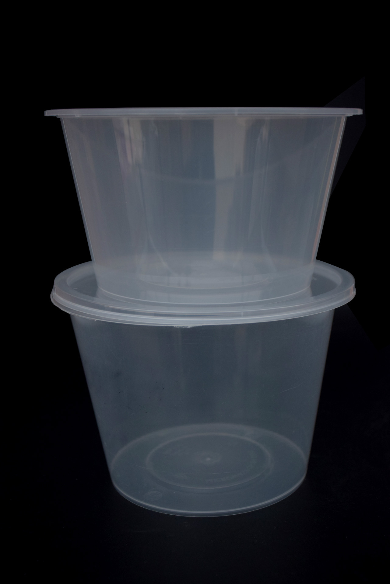 批发一次性1500毫升1000ml圆塑料外卖盒 包装盒 加厚打包饭盒