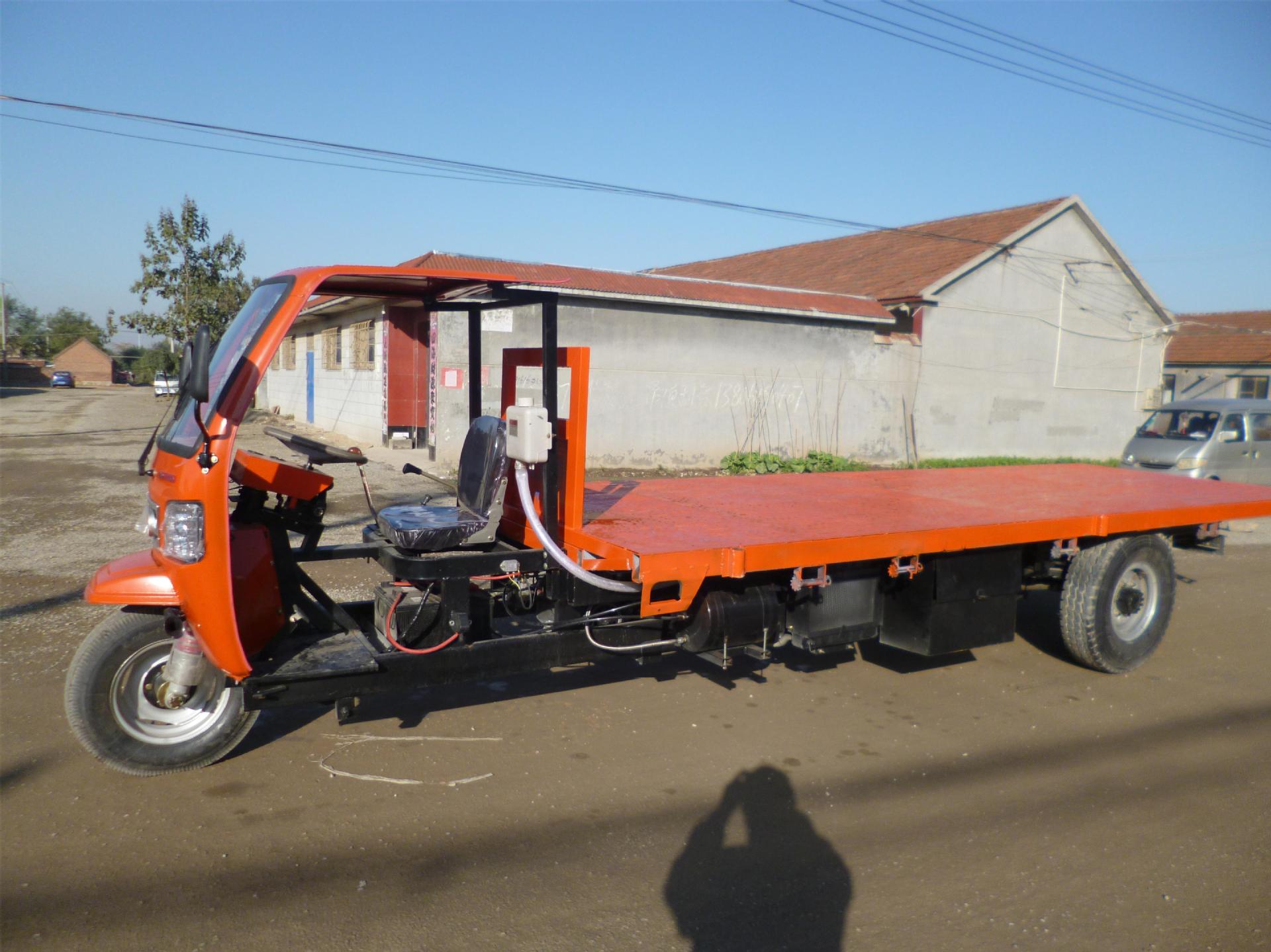 拉钢材三轮车 木材三轮车 加长大托盘带拖炮 轴传动三轮车 上牌照