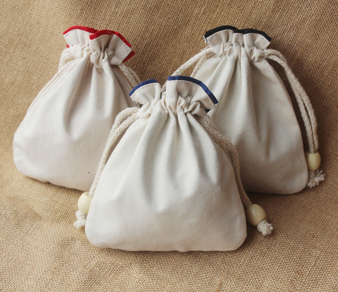 diy纯色空白帆布包 硬币袋中国风束口糖果抽绳 耳朵收纳厂家直销