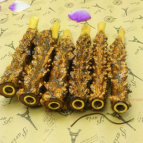 批发精品两面针花椒木烟斗实木烟嘴 过滤烟具烟斗木旅游景区热销