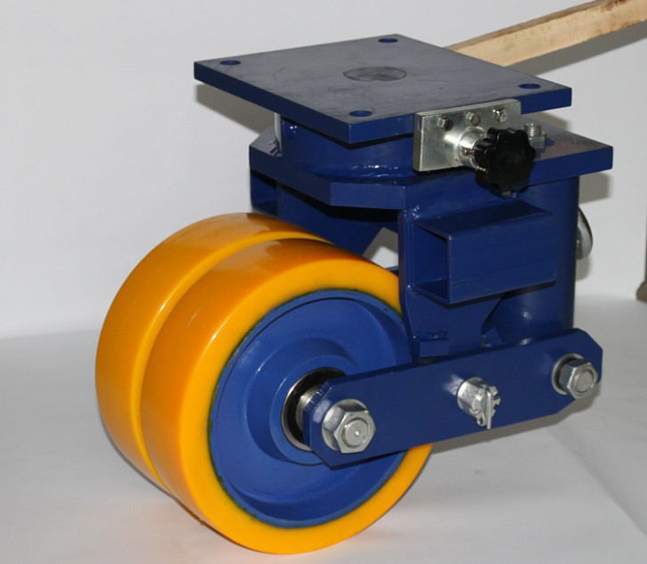 5t超重型agv飞机场脚轮万向轮刹车减震