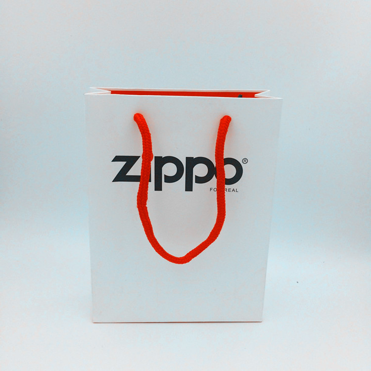 原装正品zippo打火机白色小手提袋子 原装礼品袋 送人专用礼品袋