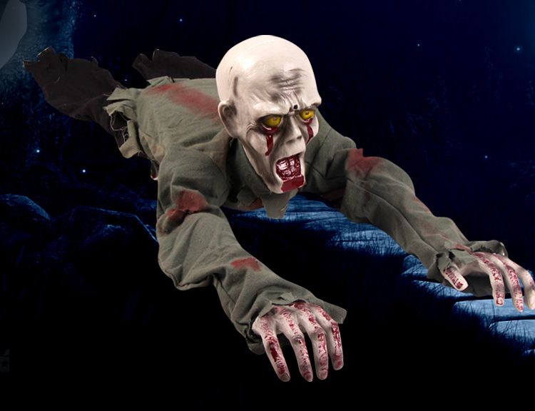 节庆日鬼屋酒吧夜场爬尸道具 恐怖鬼怪道具 电动爬行鬼大吊鬼