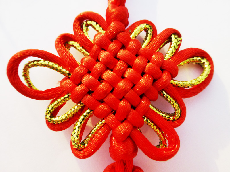 小中国结配件穿金结挂件 金线结 5号线6盘流苏 diy饰品配件中国结