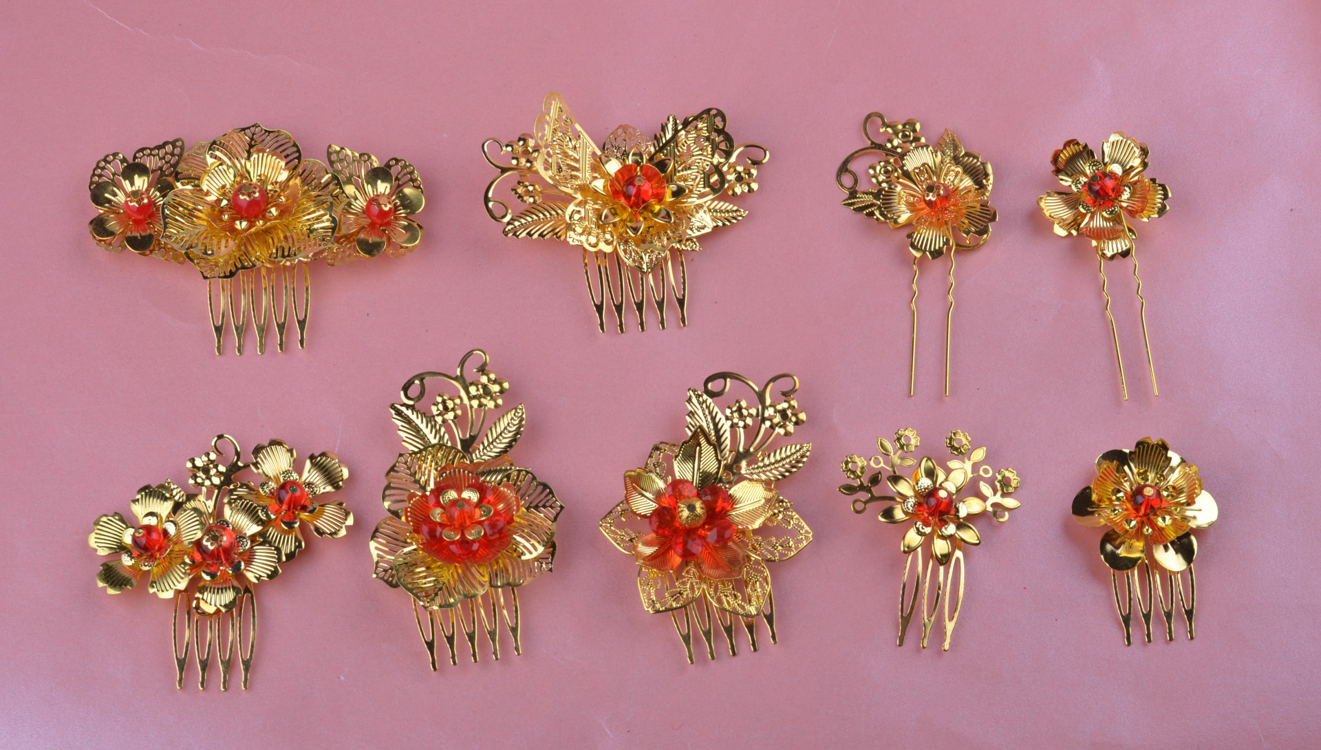 批发采购插梳-恋伊 新娘结婚头饰 古装边夹插梳