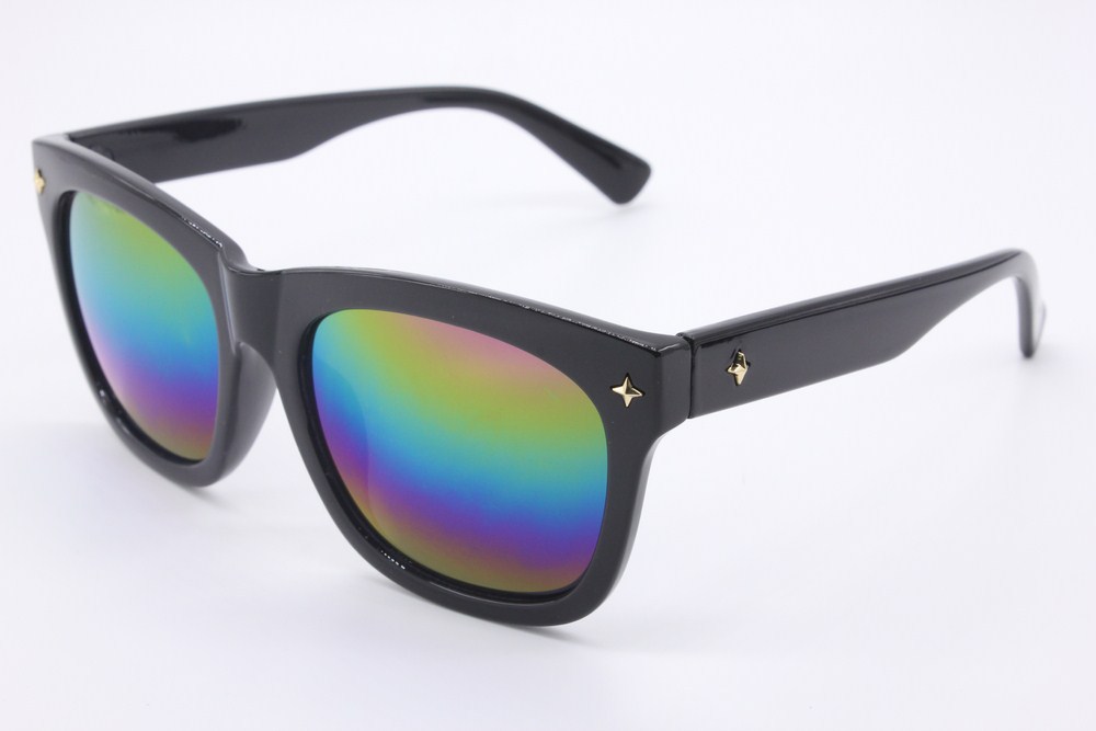 2015新款潮时尚 彩色镀膜箭头太阳镜 墨镜彩膜 女士太阳眼镜