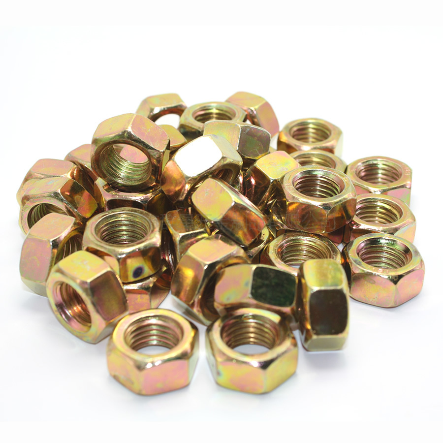 gb6170国标镀彩锌六角螺母 m14碳钢螺母 永年标准件基地 质量保证