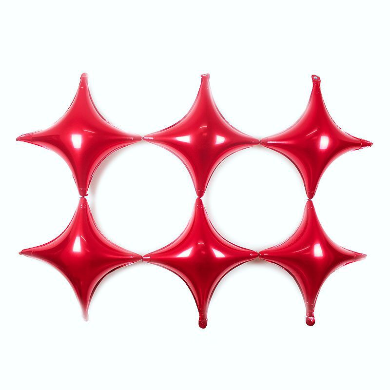 铝小四角星红色