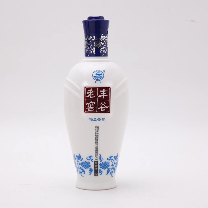 批发供应白酒丰谷老窖精品青花瓷 浓香型白酒瓶装批发