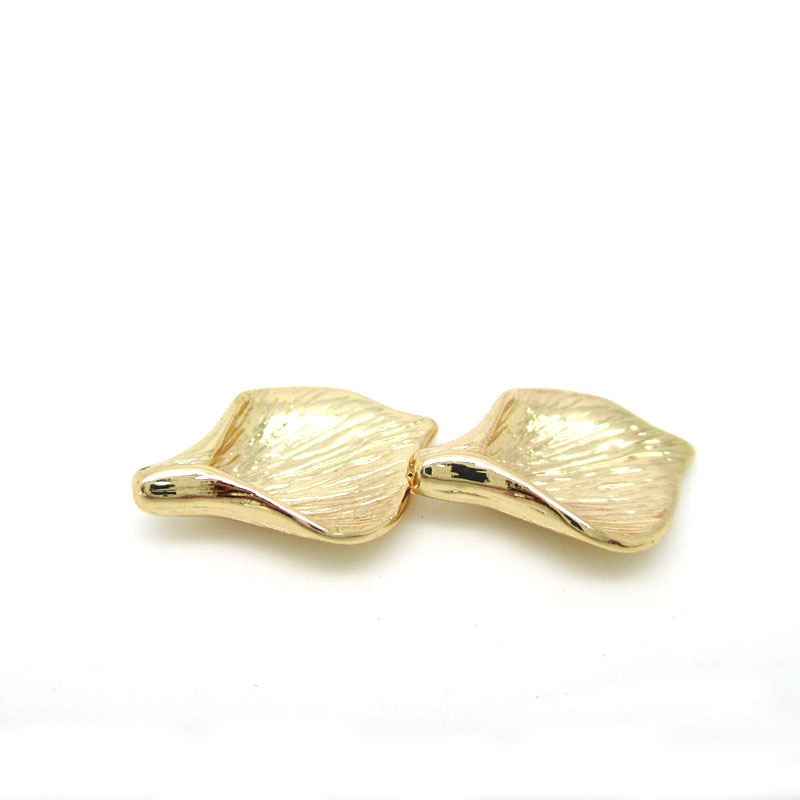 diy饰品材料配件批发 新24k包金色简约百合花花托 不掉色